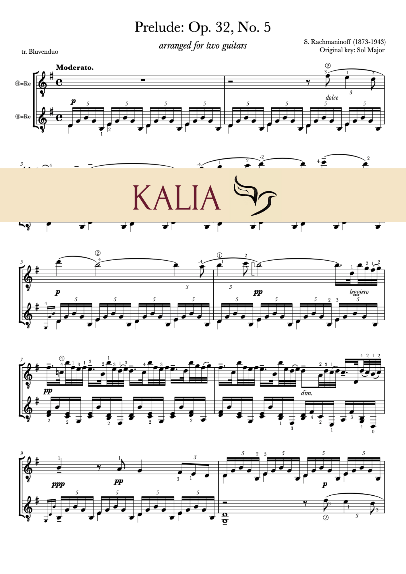 Tre Preludi per due chitarre (Rachmaninoff)