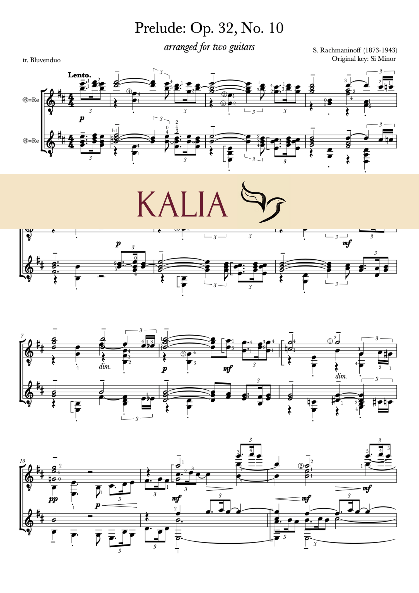 Tre Preludi per due chitarre (Rachmaninoff)