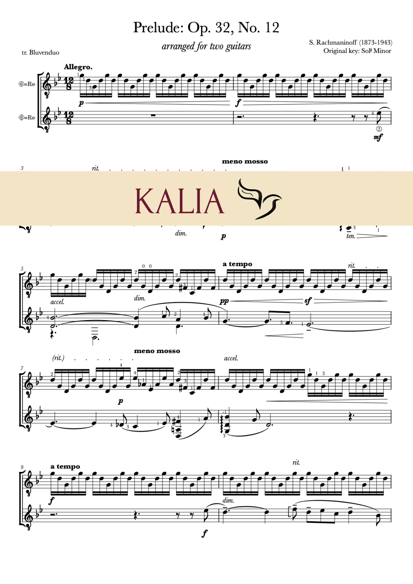 Tre Preludi per due chitarre (Rachmaninoff)
