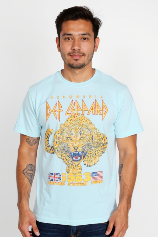 Def Leppard '83 Tour T-Shirt - Light Blue