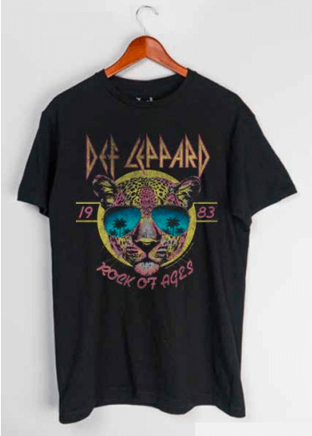 Def Leppard Vintage Rock of Ages Sunglasses T-Shirt