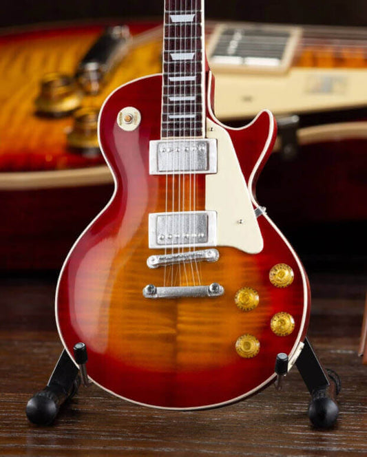 Modèle de mini-guitare Gibson Les Paul Standard Cherry Sunburst 1959 à l'échelle 1:4