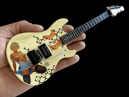 Maquette de mini-guitare artisanale Jerry Cantrell Vintage Blue Dress G & L Rampage