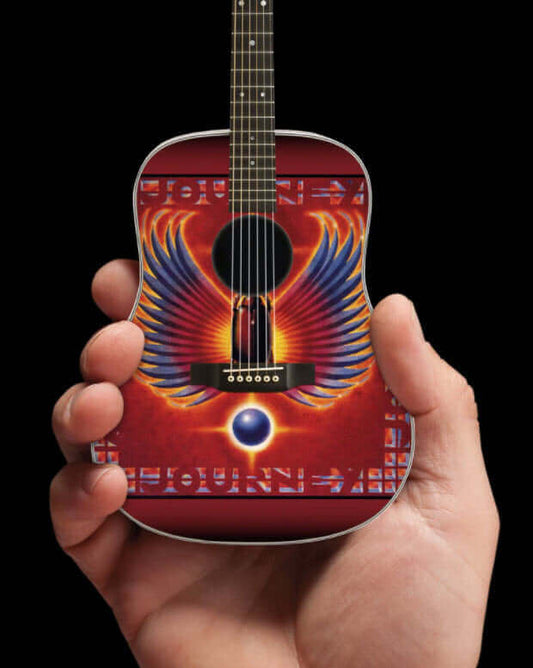 Maquette de guitare acoustique miniature pour l'album Revelation de Journey