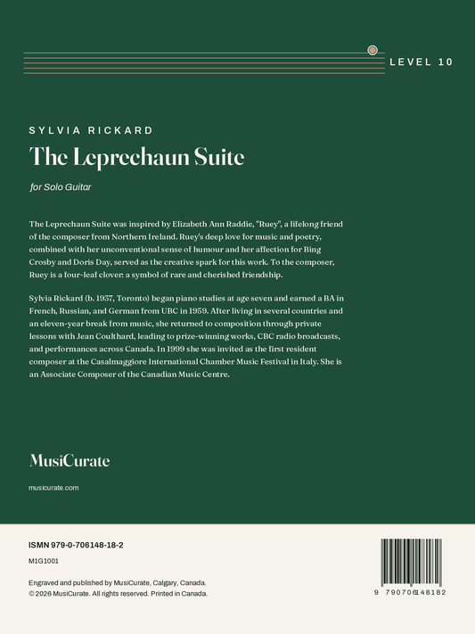 The Leprechaun Suite: back cover