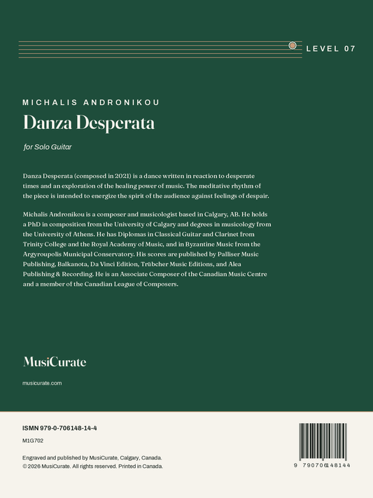 Danza Desperata: back cover