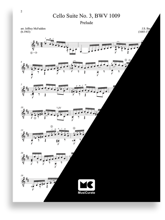 BWV 1009 (Cello Suite No. 3) arr. McFadden