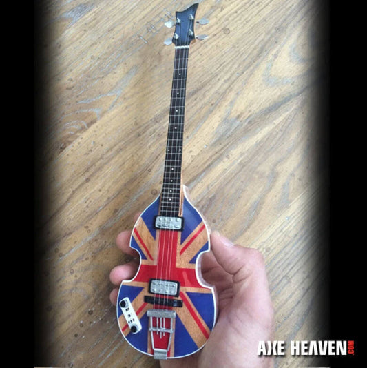 Réplique de mini-guitare basse Paul McCartney Union Jack
