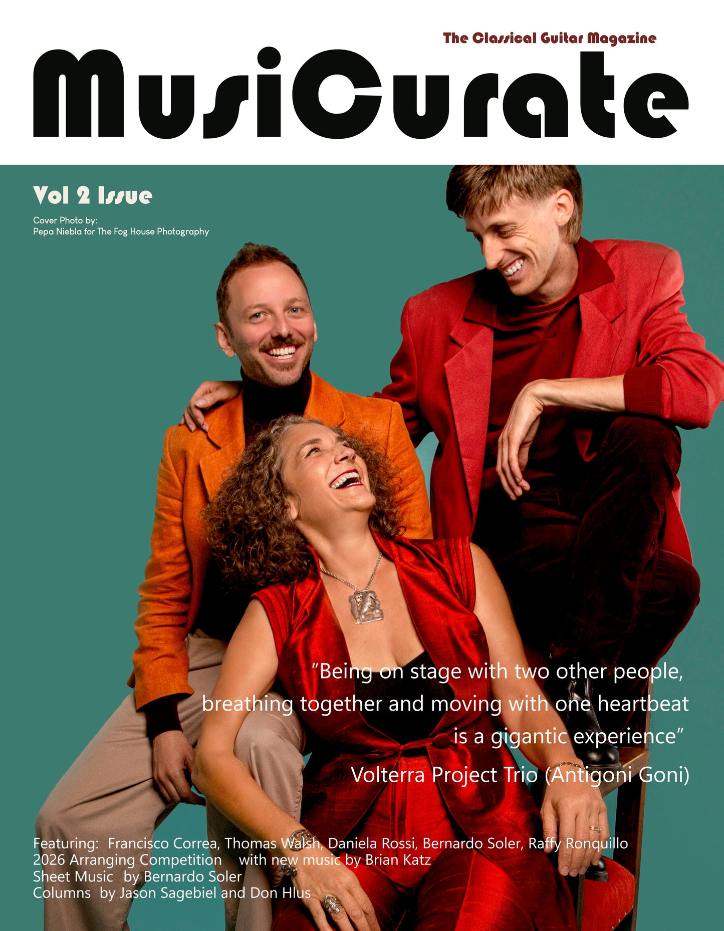 MusiCurate Vol. 02 No. 01 cover — Volterra Project Trio.