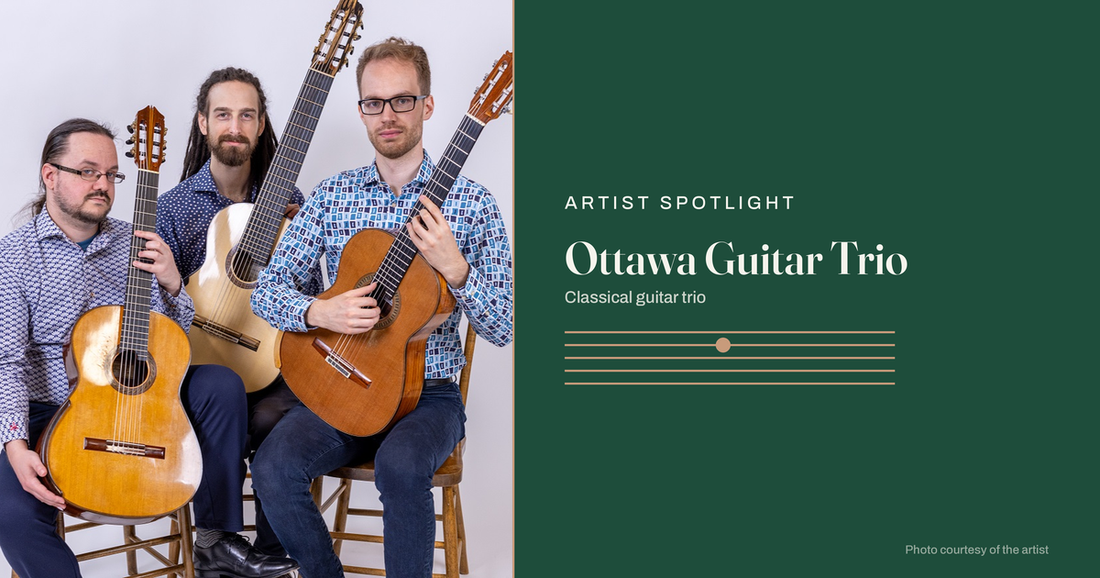 The Ottawa Guitar Trio with their guitars