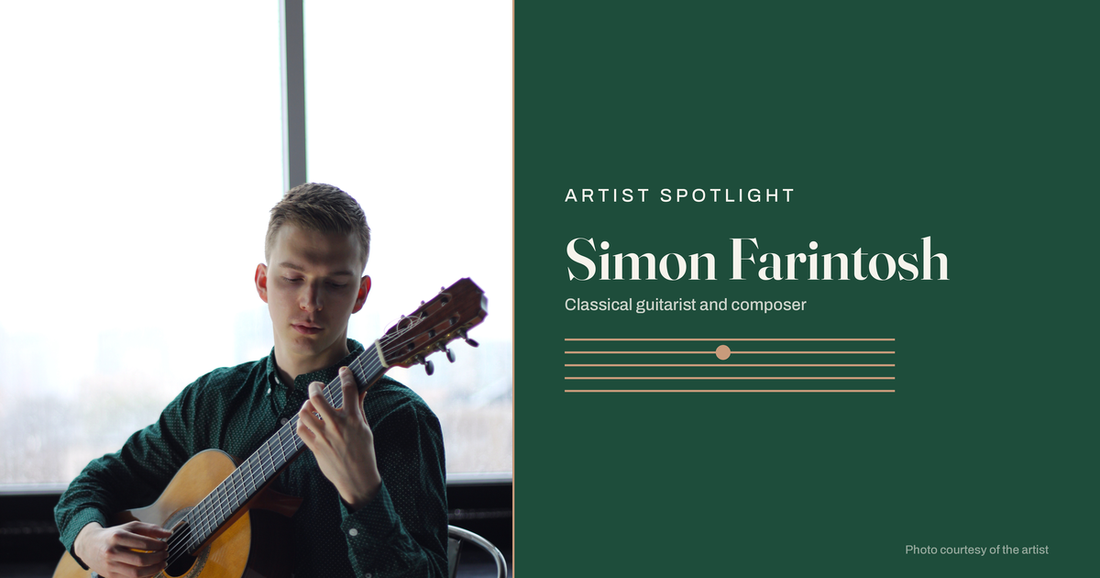 Simon Farintosh, classical guitarist and composer, performing