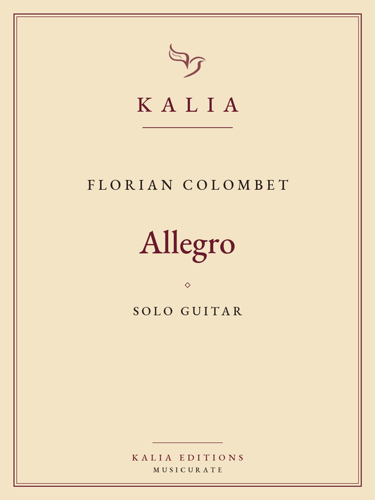 Allegro Colombet Kalia Editions cover