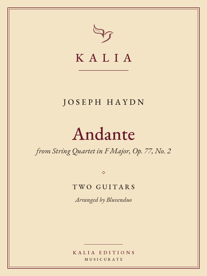 Andante Haydn Bluvenduo Kalia Editions cover