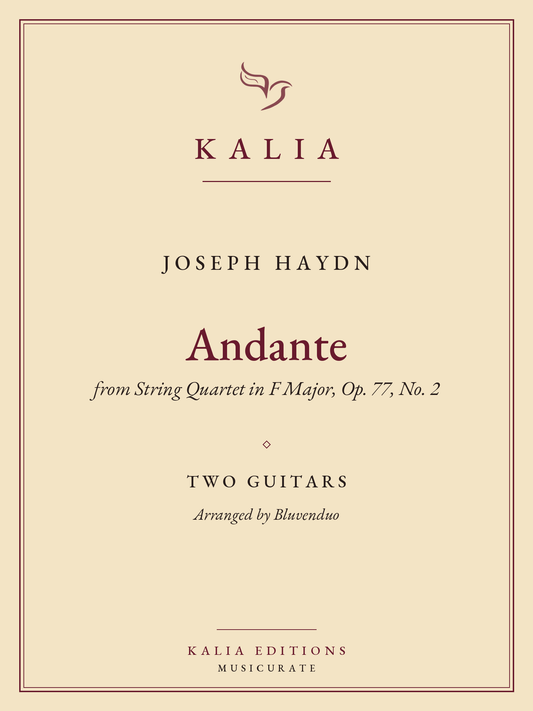 Andante Haydn Bluvenduo Kalia Editions cover