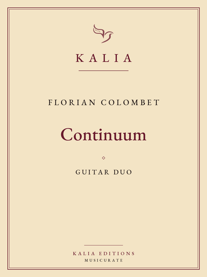Continuum Colombet Kalia Editions cover, guitar duo