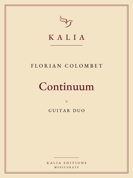 Continuum Colombet Kalia Editions cover, guitar duo