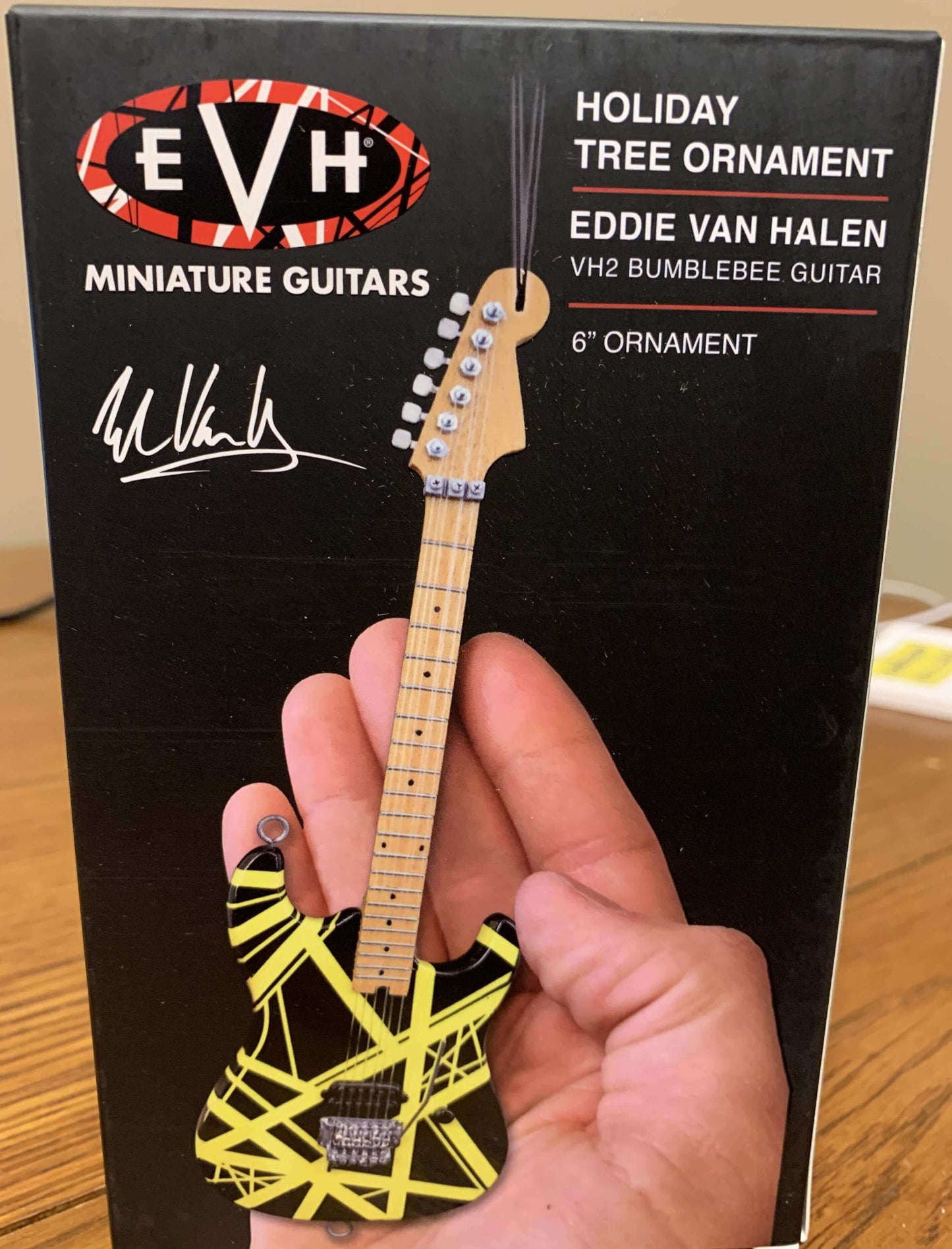 Décoration de Noël Guitare EVH Bumblebee - 15 cm