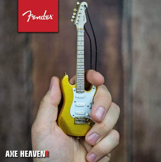 FENDER Gold Stratocaster Guitar Ornament - 6"