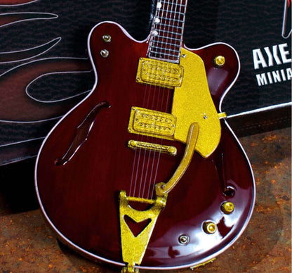 George Harrison Signature Rosewood Hollow Body Mini Guitar Replica Collectible