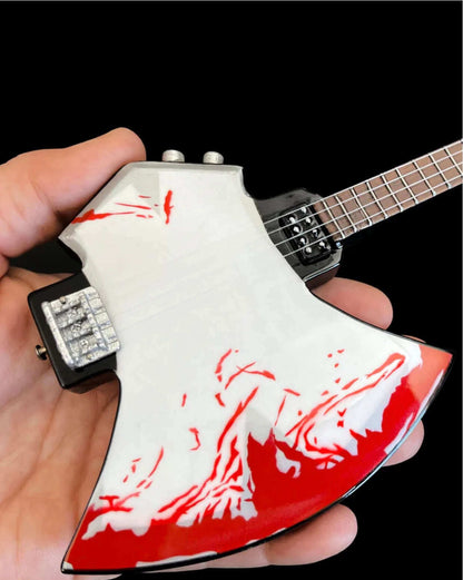 Guitare basse miniature Kiss "BLOOD AXE" - Signature Gene Simmons