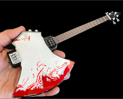 Guitare basse miniature Kiss "BLOOD AXE" - Signature Gene Simmons