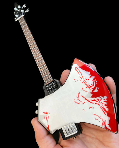 Guitare basse miniature Kiss "BLOOD AXE" - Signature Gene Simmons