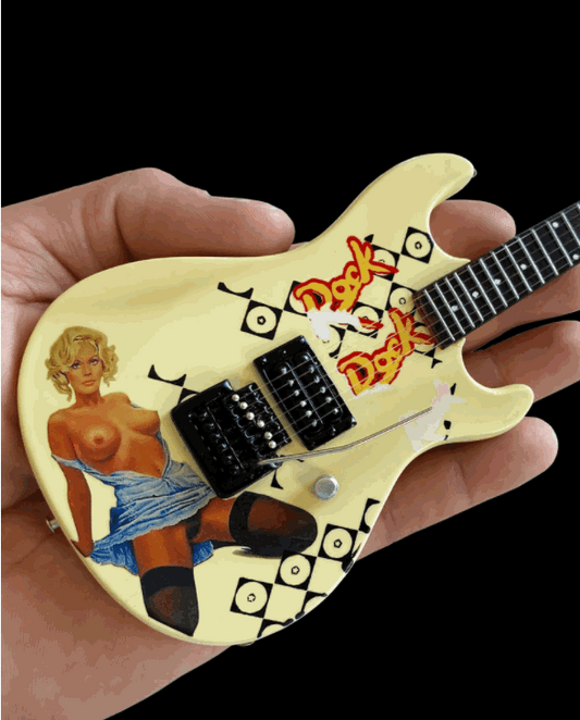 Maquette de mini-guitare artisanale Jerry Cantrell Vintage Blue Dress G & L Rampage