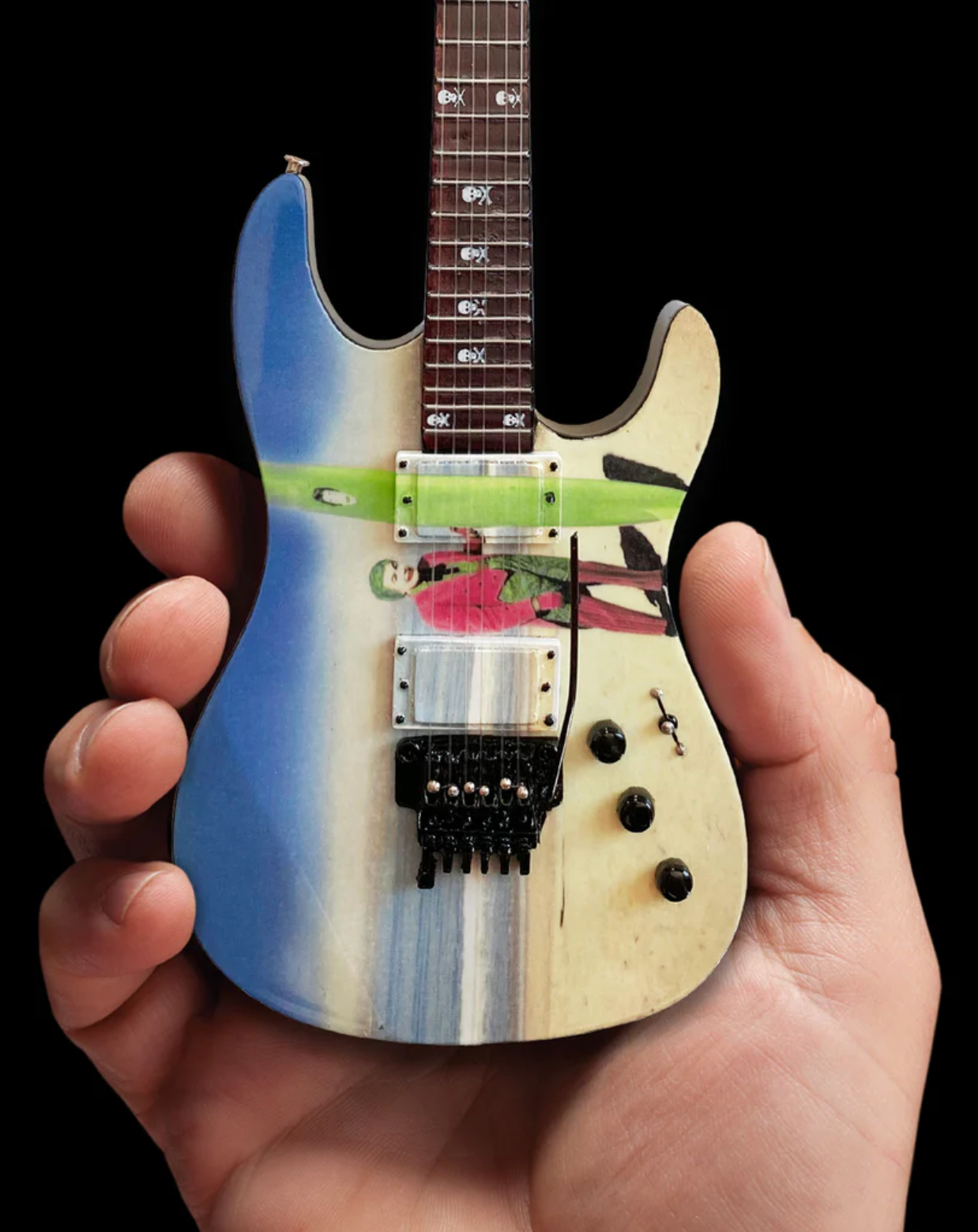 Kirk Hammett ”Joker Surfs Up” Miniature Guitar Replica Collectible