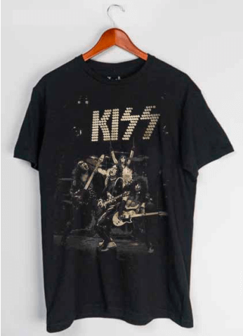 KISS Discharge Black T-Shirt