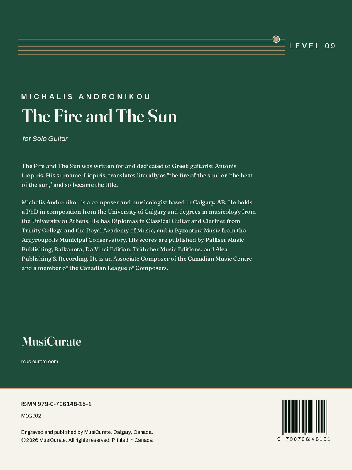 The Fire and The Sun: back cover