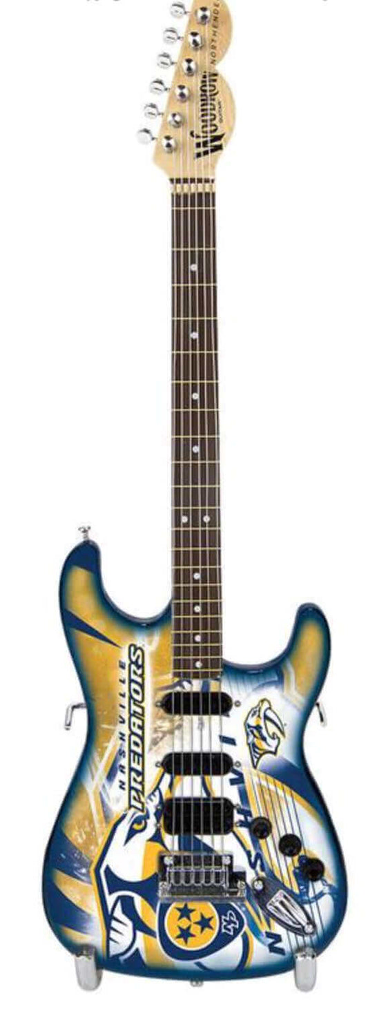 Mini-guitare de collection 10 po des Predators de Nashville