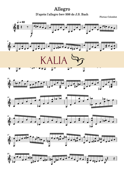 Columbet Allegro by Colombet | Classical Guitar (Kalia Editions) – MusiCurate