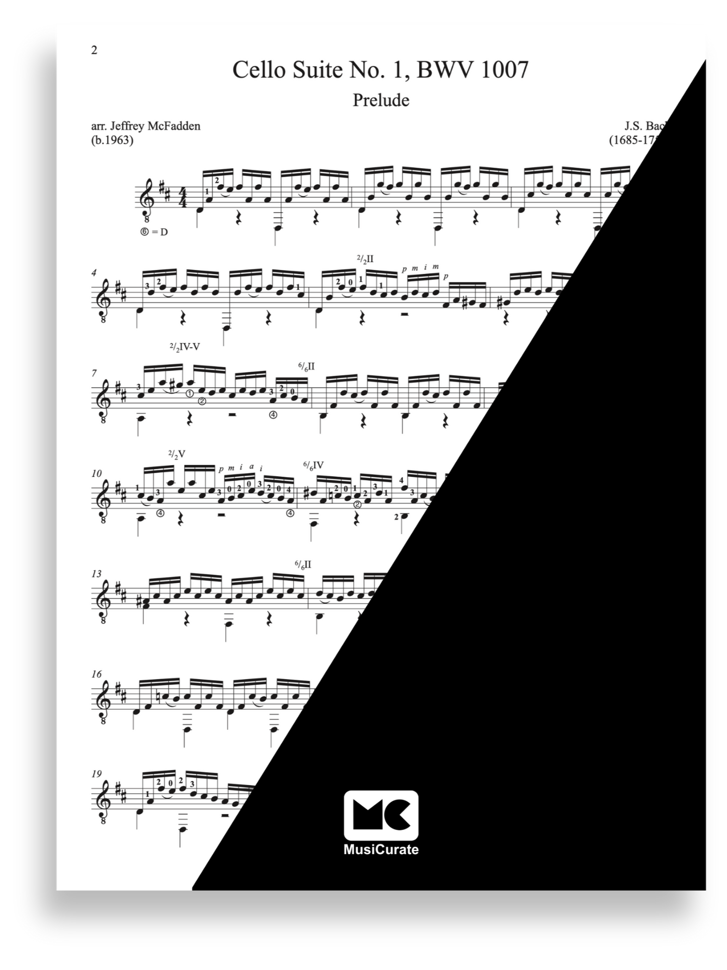 BWV 1007 (Cello Suite No. 1) arr. McFadden