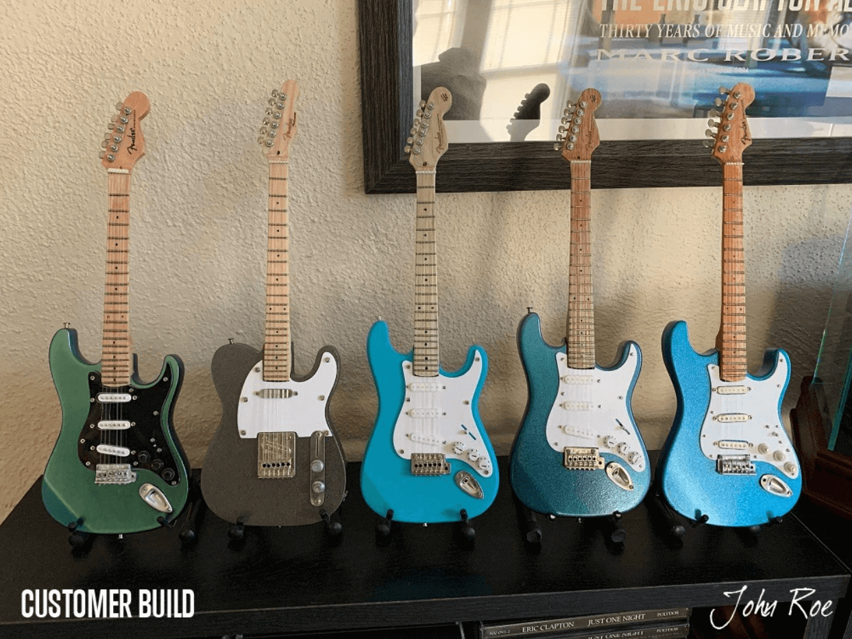 KIT MAQUETTE Guitare Miniature - Fender™ Telecaster™ - ASSEMBLEZ LA VÔTRE - Sous licence officielle