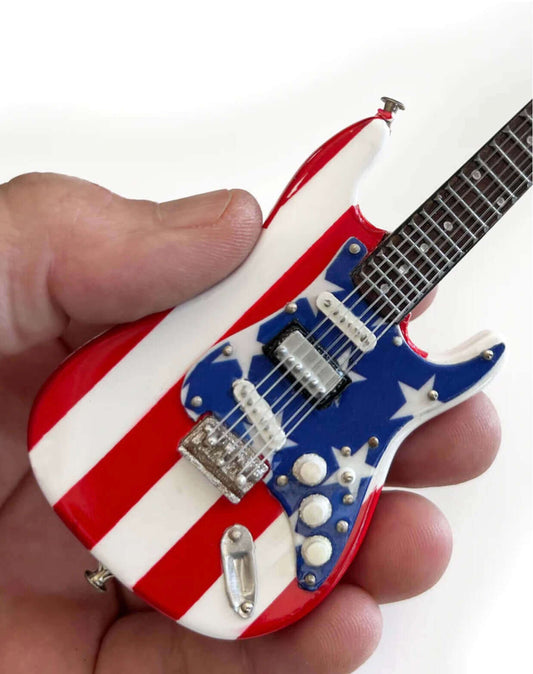 Wayne Kramer Stars N' Stripes USA Flag Fender Stratocaster - 6″ Guitar Ornament
