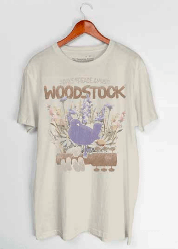 Woodstock Wild Flowers Natural T-Shirt