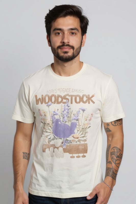 Woodstock Wild Flowers Natural T-Shirt
