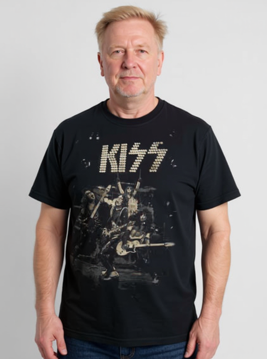 KISS Discharge Black T-Shirt
