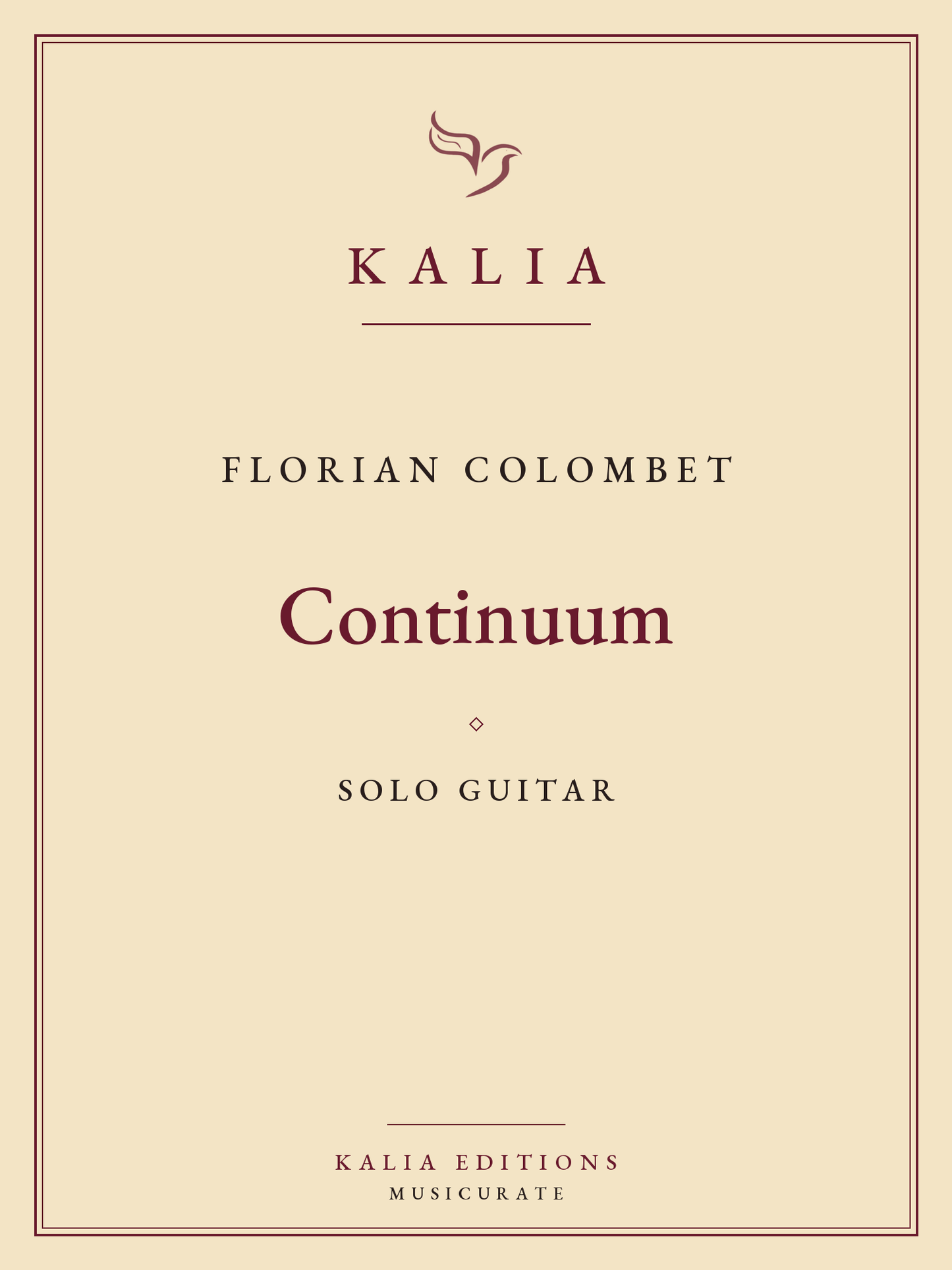 Continuum Colombet Kalia Editions cover