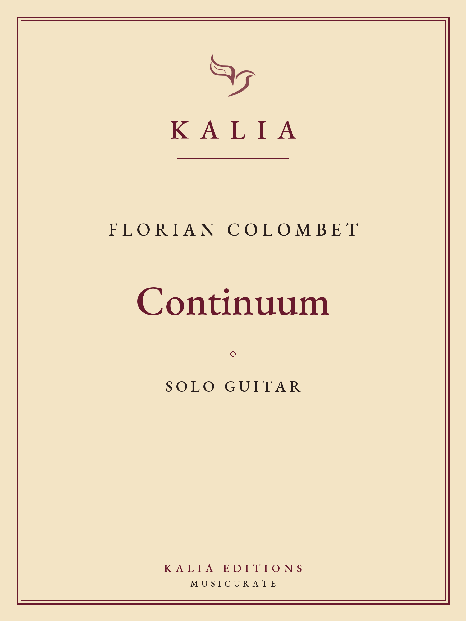 Continuum Colombet Kalia Editions cover